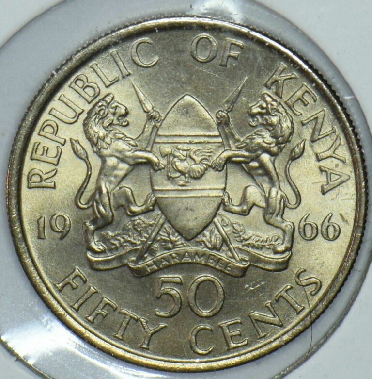 Read more about the article Kenya 1966 Mzeejomo Kenyatta 50 Cents Lions animal First President Of Kenya 1915