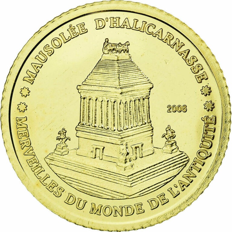 Read more about the article [#28112] Coin  Ivory Coast  Le mausolée d’Halicarnasse  1500 Francs CFA  2006