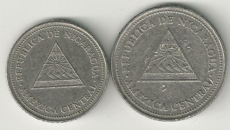 Read more about the article 2 DIFFERENT COINS from NICARAGUA – 50 CENTAVOS and 1 CORDOBA (BOTH DATING 1997)