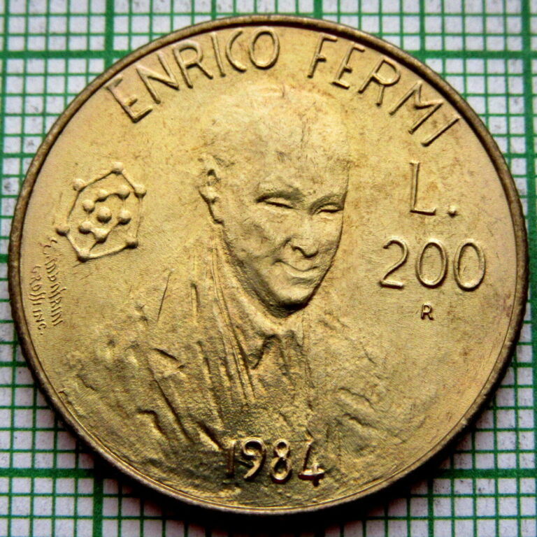 Read more about the article SAN MARINO 1984 200 LIRE  ENRICO FERMI  UNC