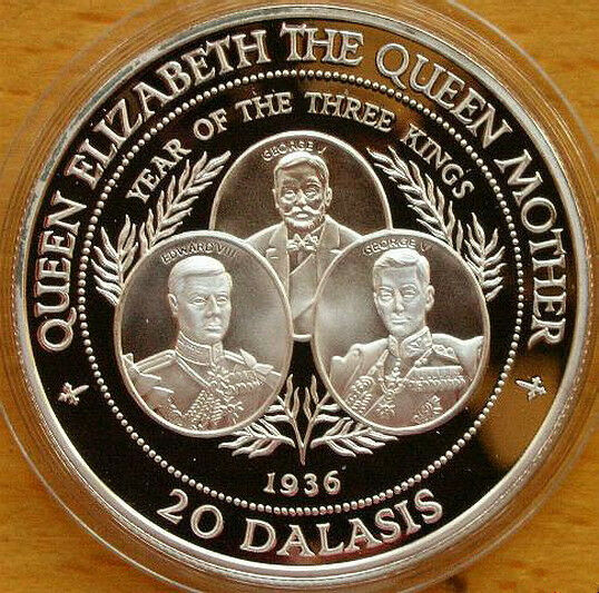 Read more about the article Gambia 1994 History of Kings 20 Dalasi Silver Coin Proof