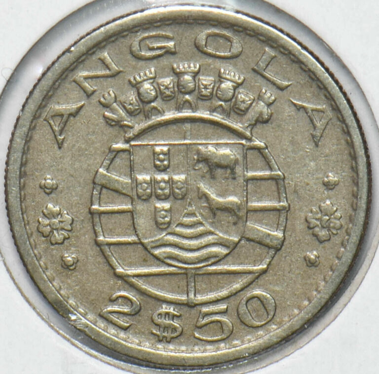 Read more about the article Angola 1969 Portuguese Colony 2 1/2 Escudos Donkey animal Elephant 902001 combi