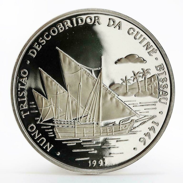 Read more about the article Guinea-Bissau 10000 pesos 545th Anniversary Nuno Tristau silver proof coin 1991