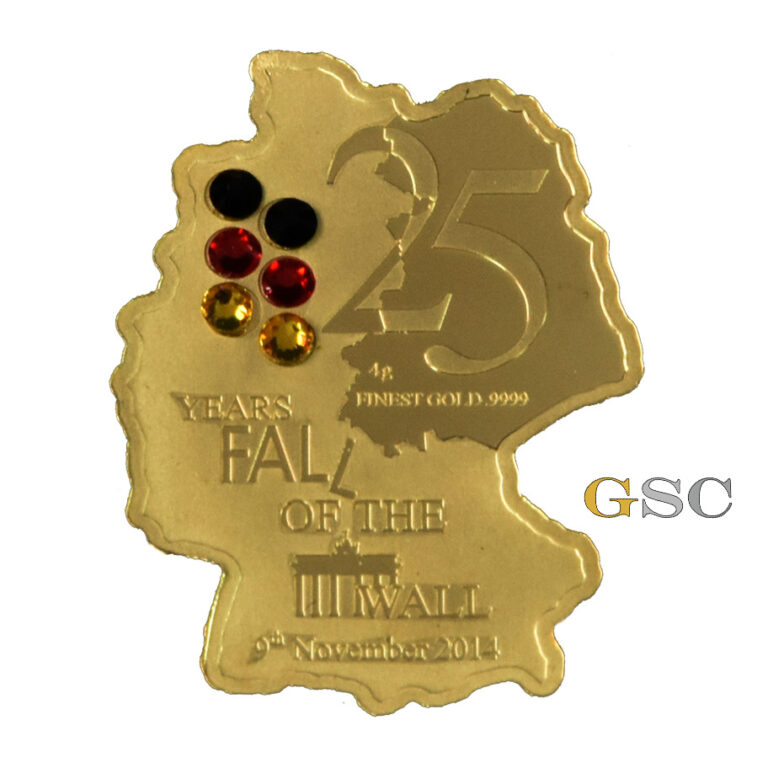 Read more about the article CFA 2014 5000 Francs 25 Years Fall of the Berlin Wall .999 fine gold coin
