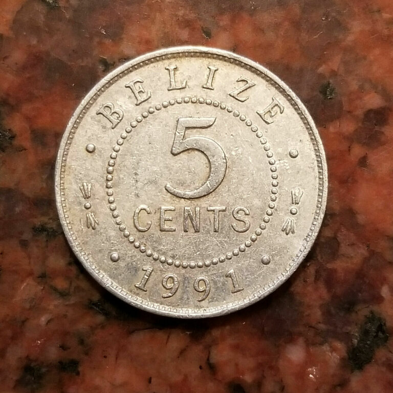 Read more about the article 1991 BELIZE 5 CENTS COIN – ALUMINUM – #A7014