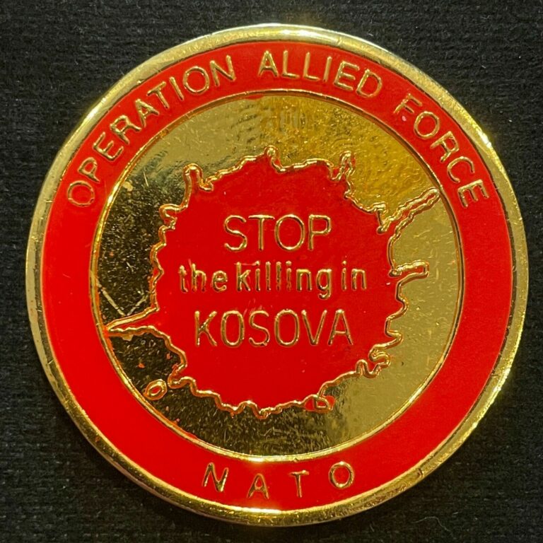 Read more about the article Operation Allied Force NATO Stop the Killing in Kosovo Challenge Coin