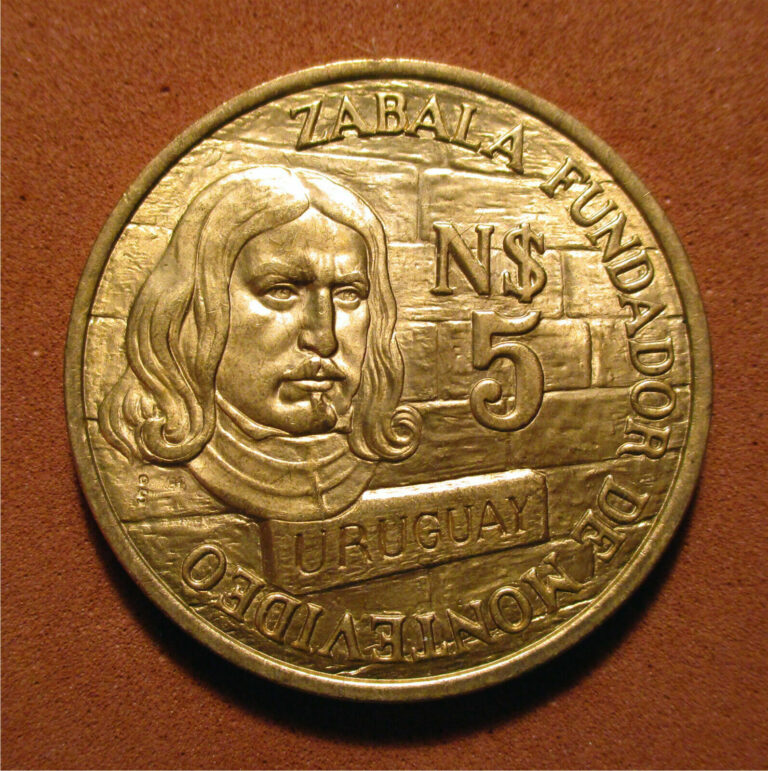 Read more about the article URUGUAY-1976-5 NUEVO PESOS-UNC. BEAUTY- 33mm. SANTIAGO CHILE MINT KM#70 CNH2