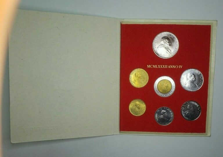Read more about the article 1982 Vatican City Annual Coin Set – Pope John Paul II – 7 Coin Set –