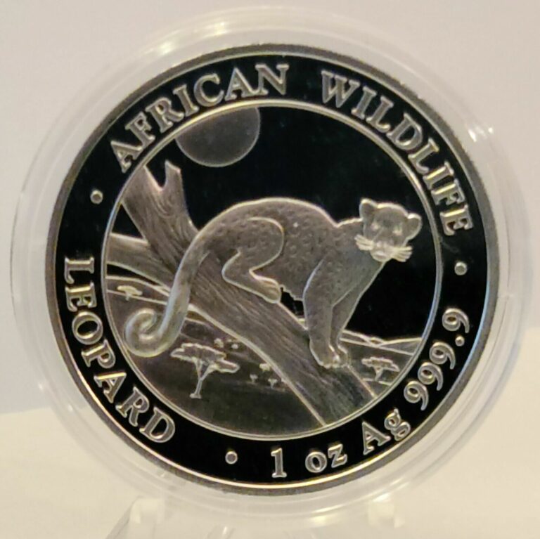 Read more about the article 2019 1 oz Somalia Silver African Wildlife Leopard BU