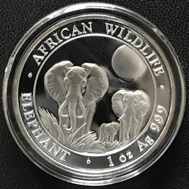 Read more about the article 2014 Somalian Elephant 1 oz .999 Silver Brilliant Uncirculated Mint Coin Africa