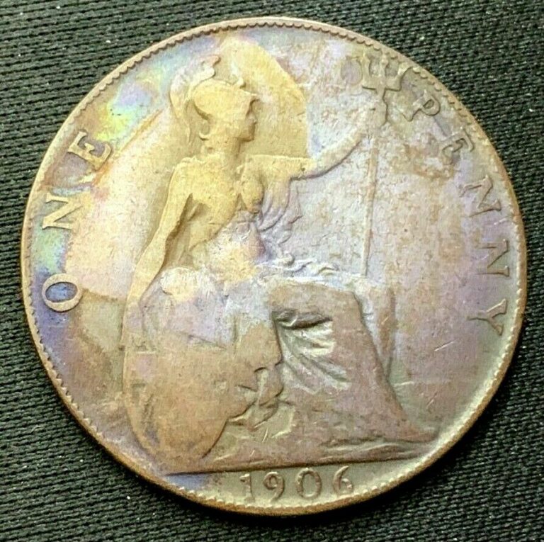 Read more about the article 1906 Great Britain Penny coin F       World Coin Bronze     #K963