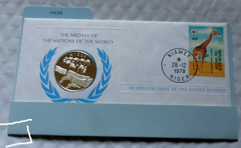 Read more about the article NIGER Camel Caravan Loaded With Salt Silver Coin Medal w/ Postage Stamp Cover