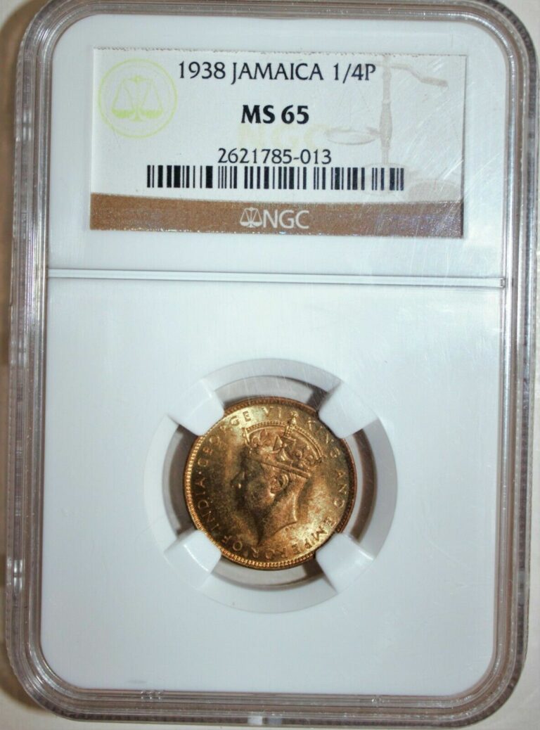 Read more about the article Jamaica 1938 1/4 Penny NGC MS-65