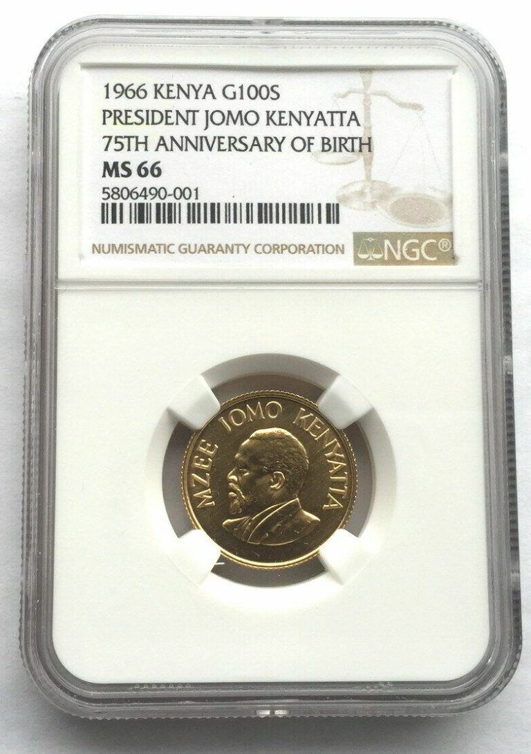 Read more about the article Kenya 1966 Kenyatta 100 Shillings NGC MS66 Gold Coin UNC