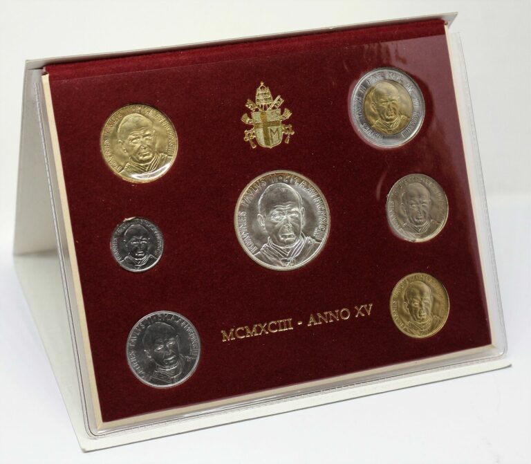Read more about the article 1993 Vatican City Divisional Year XV Coins Set FDC MF29975