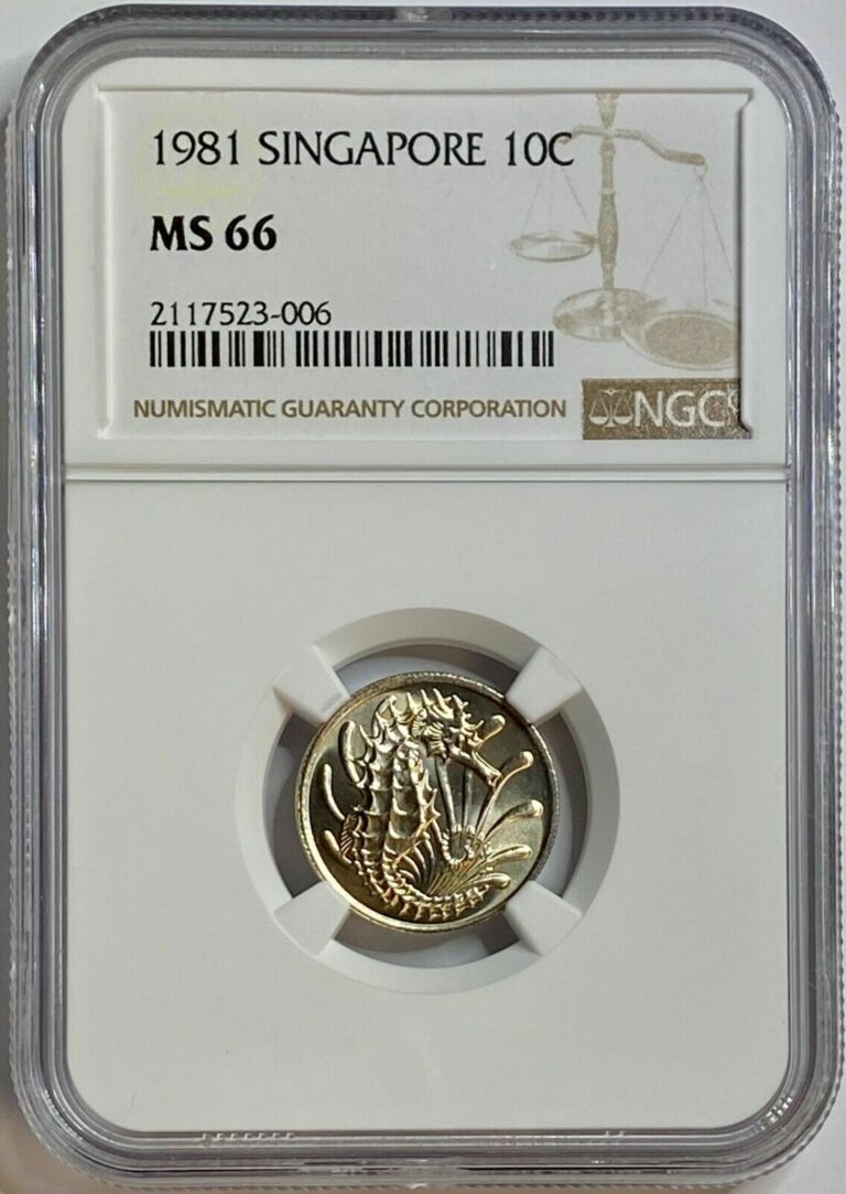 Read more about the article 1981 SINGAPORE 10 CENTS NGC MS 66 ONLY 6 GRADED HIGHER WORLDWIDE