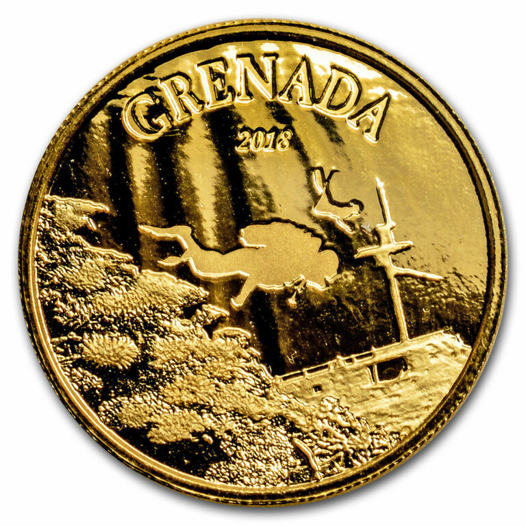 Read more about the article 2018 Grenada 1 oz Gold Diving Paradise BU – SKU#178506