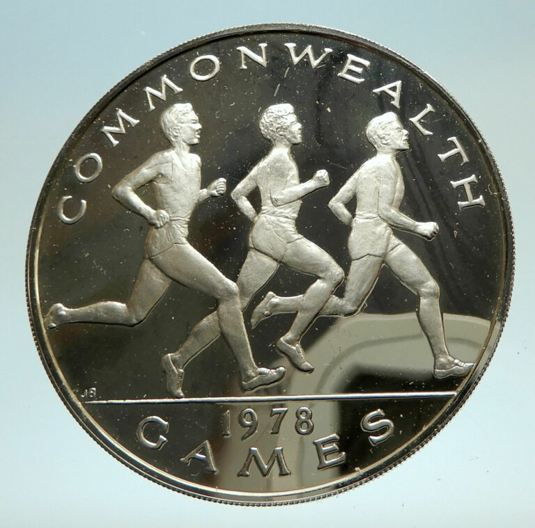 Read more about the article 1978 SAMOA UK British Commonwealth Games Boxers Boxing Silver Coin i76818