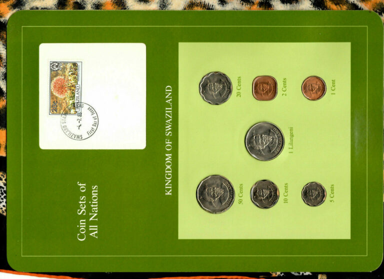 Read more about the article Coin Sets of All Nations Swaziland 1975-1982 20 5 cents  1 Lilangeni 1979