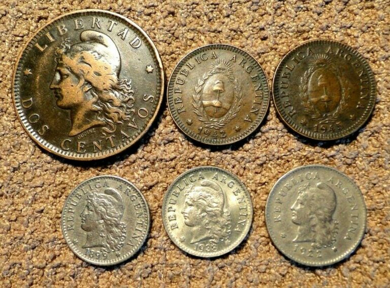 Read more about the article ARGENTINA 1890-1945 SIX NICE COINS