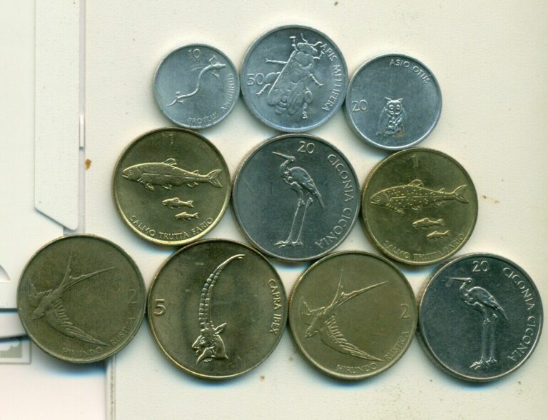 Read more about the article 10 DIFFERENT COINS from SLOVENIA (7 DIFFERENT DENOMINATIONS)