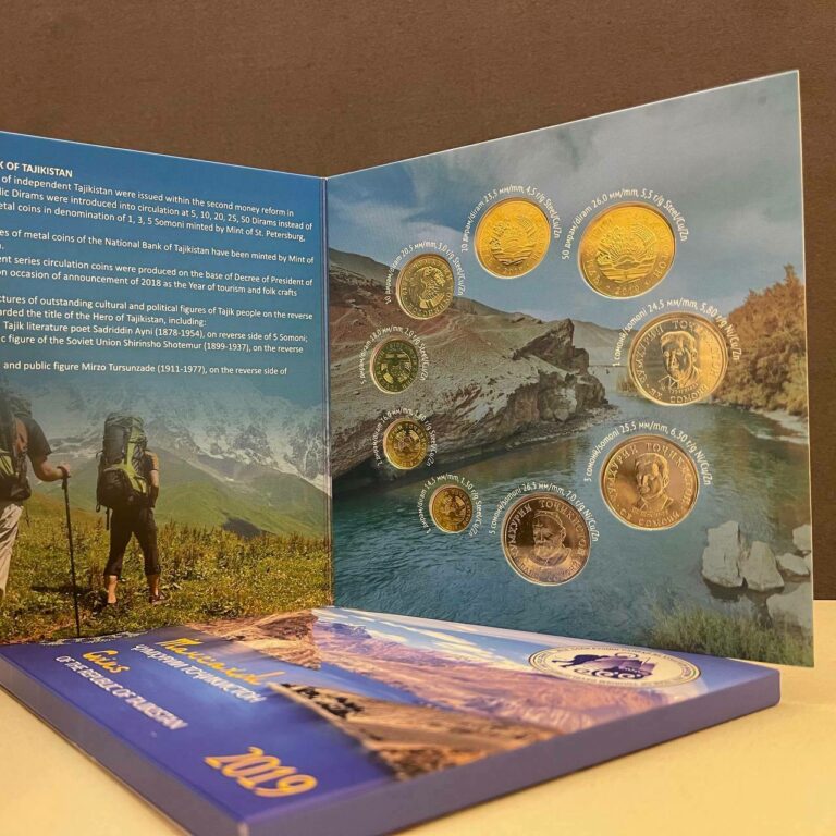 Read more about the article Tajikistan coins booklet 2019 (Mint Set 2019 – tourism)