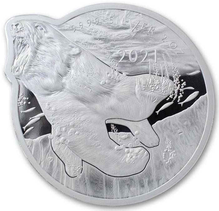 Read more about the article 2021 2 oz Silver Polar Bear – Ocean Predators Solomon Islands $5 Coin .9999 Fine