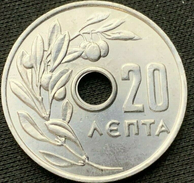 Read more about the article 1964 Greece 20 lepta coin GEM BU    High Grade World Coin     #C1046