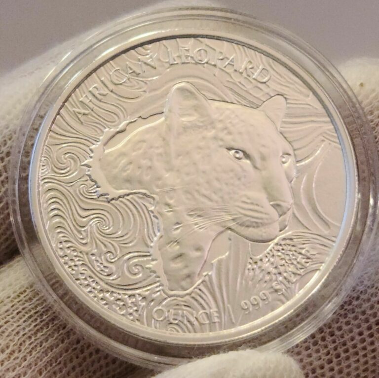 Read more about the article 2019 Republic of Ghana African Leopard 1 oz Silver Coin 5 CEDIS