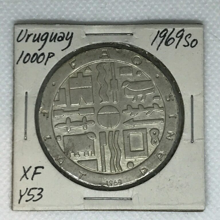 Read more about the article URUGUAY 1969 1000 Pesos FAO Silver Crown XF