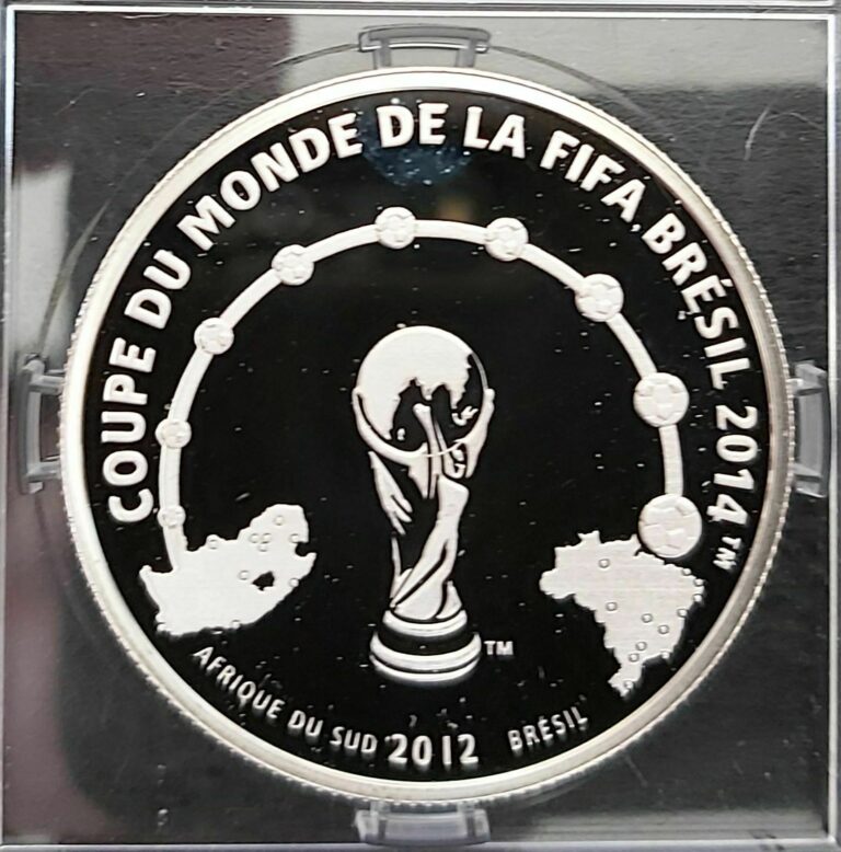 Read more about the article IVORY COAST – SILVER PROOF 1000 FRANCS COIN 2012 YEAR BRASIL FIFA WORLD CUP