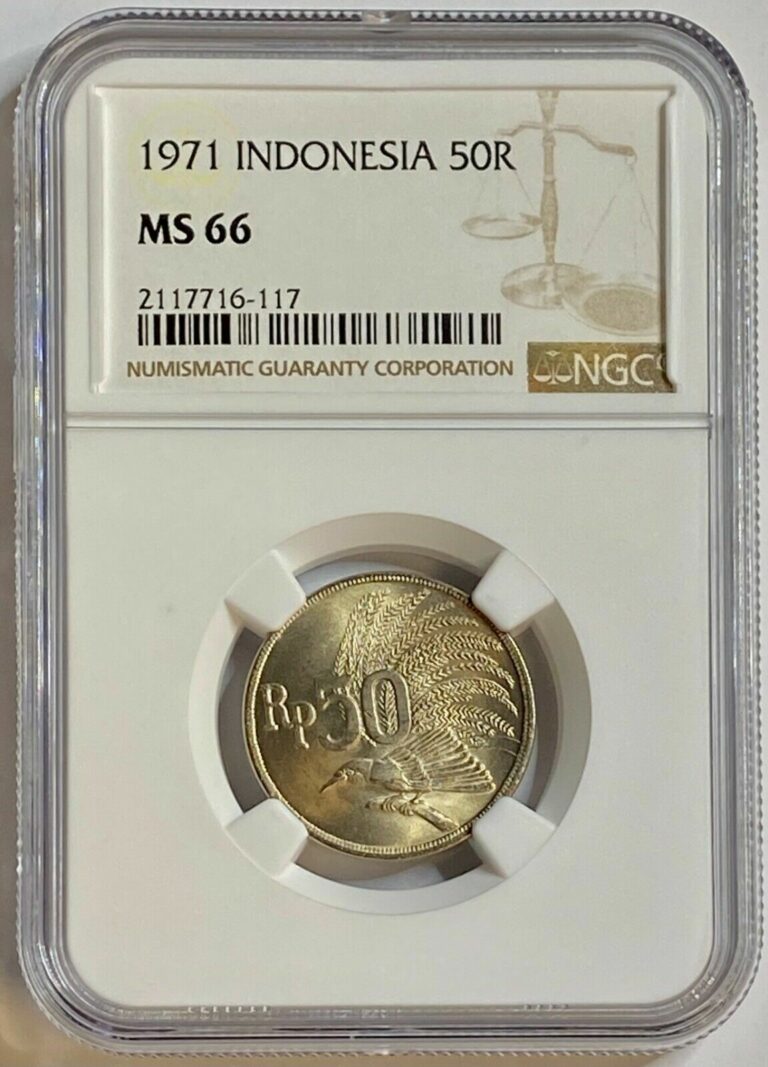 Read more about the article 1971 INDONESIA 50 RUPIAH NGC MS 66 UNC VERY HIGH GRADE .S