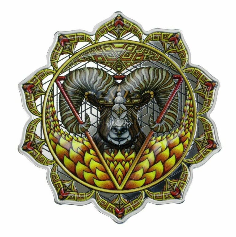 Read more about the article 2022 Solomon Islands 2 oz Ram of the 3rd Chakra Colorized Silver Coin .9999 Fine