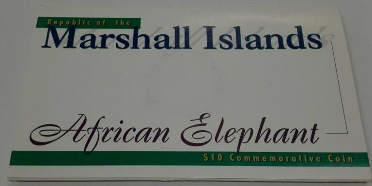 Read more about the article 1997 Marshall Islands $10 Coin “African Elephant” Commemorative in Pres. Folder