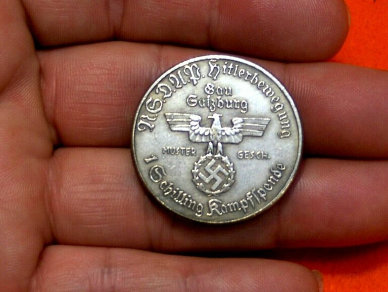 Read more about the article GERMAN FUEHRER 1 SCHILLING SPENDE REICHMARK WWII COMMEMORATIVE COIN