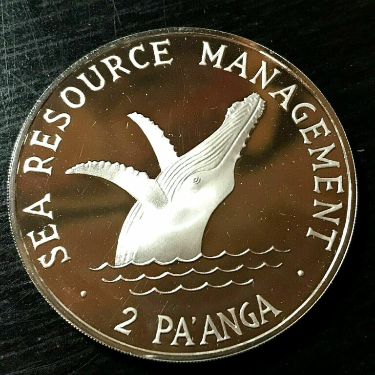 Read more about the article 1980 TONGA SILVER 2 PA’ANGA  BRILLIANT UNCIRCULATED WHALE CROWN COIN 1.35 OZ
