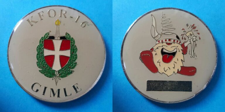 Read more about the article NATO KFOR DANCON 16th Danish Contingent GIMLE Kosovo Mission Challenge Coin Rare