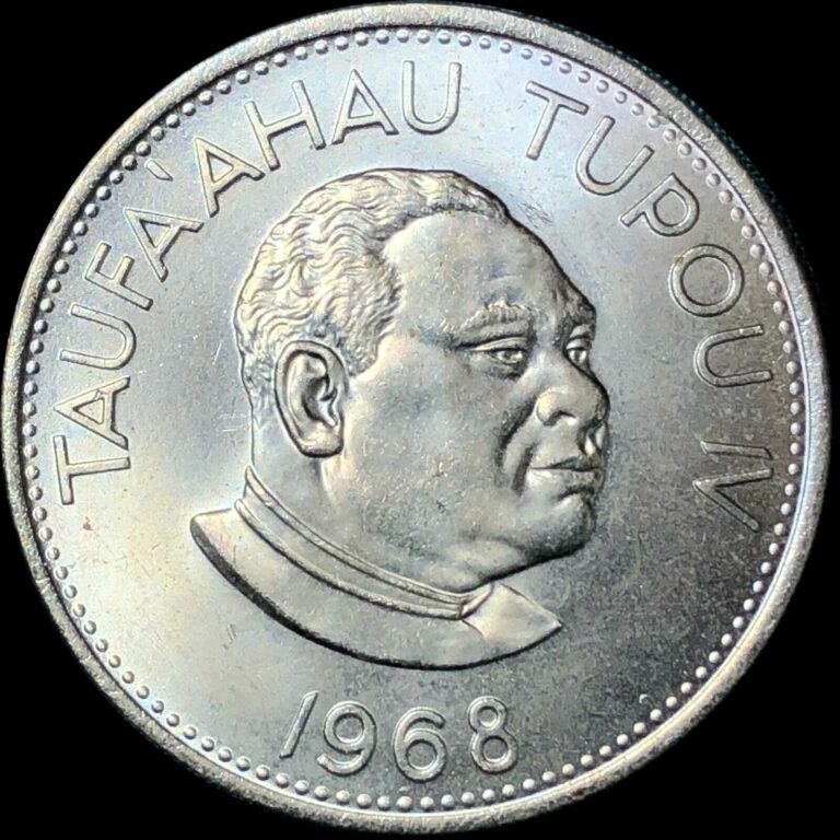 Read more about the article 1968 Tonga 20 Seniti KM #31 Foreign Coin Low Mintage UNC