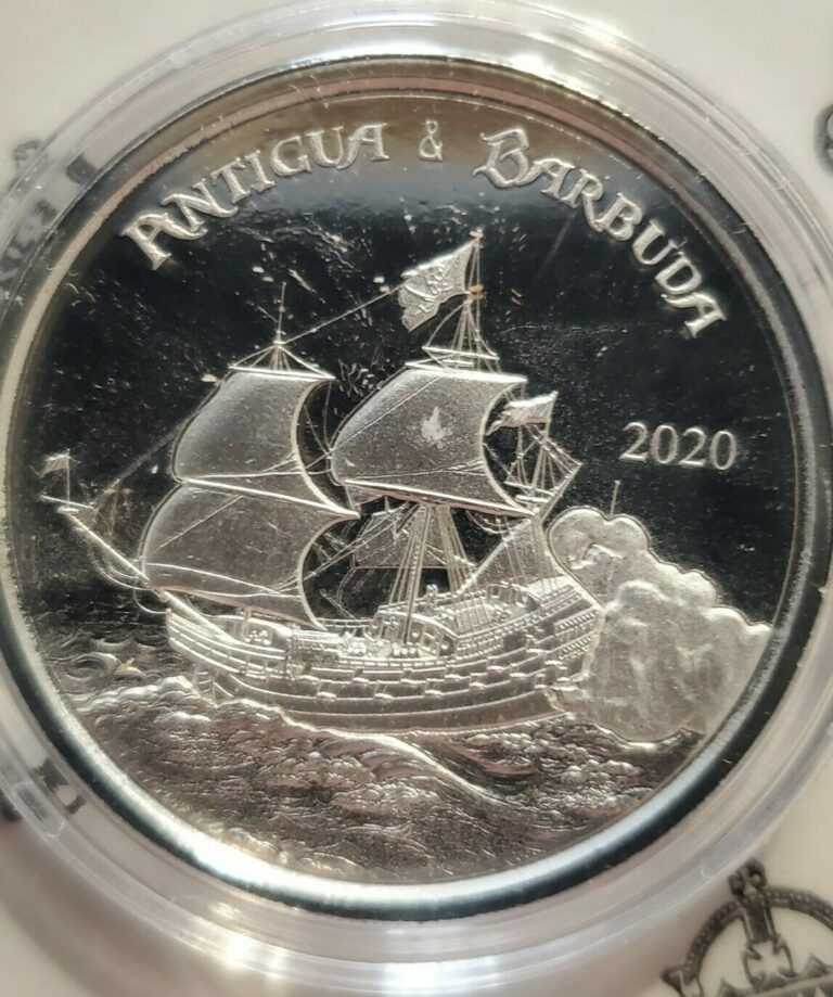 Read more about the article 2020 Antigua and Barbuda 1 oz .999 Silver $2 Rum Runner Pirate ship Treasure
