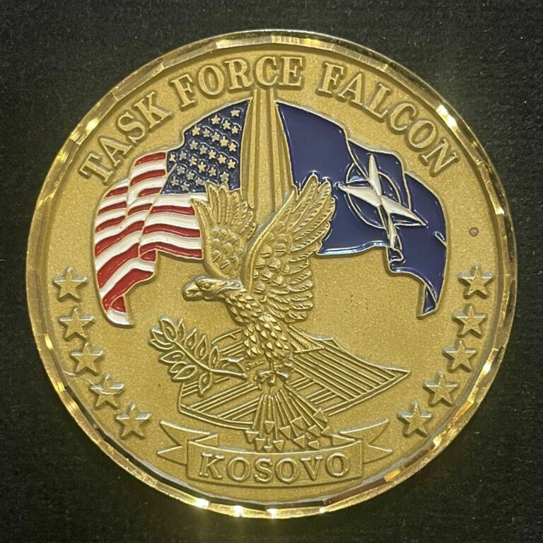 Read more about the article Task Force Falcon Kosovo Commanding General Safety Award Challenge Coin