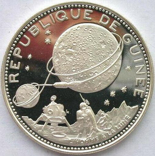 Read more about the article Guinea 1969 Lunar Landing 250 Francs Silver Coin Proof