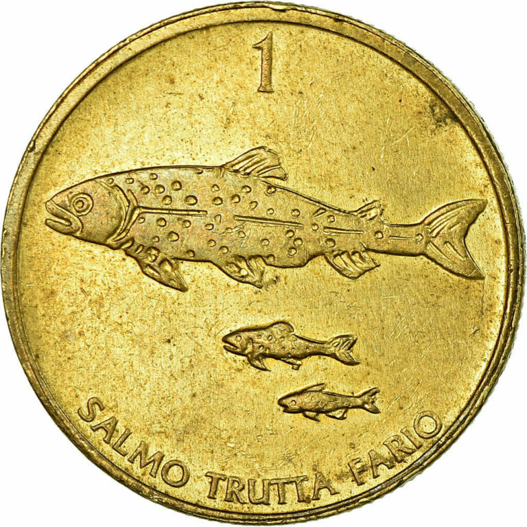 Read more about the article [#707587] Coin  Slovenia  Tolar  1996  EF(40-45)  Nickel-brass  KM:4