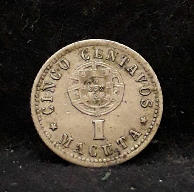 Read more about the article 1927 Portuguese Angola (Colony) macuta (5 centavos)  KM-66 (AN4)
