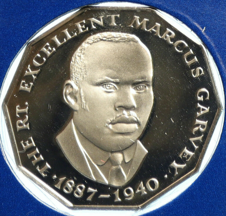 Read more about the article 1976 JAMAICA Excellent Marcus Garvey OLD VINTAGE Proof 50 Cents Coin i104022