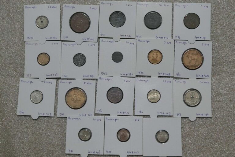 Read more about the article NORWAY OLD COINS LOT MANY HIGH GRADE B41 CM3-22