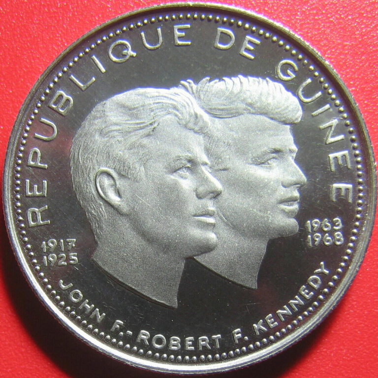 Read more about the article 1969 GUINEA 200 FRANCS SILVER PROOF JOHN ROBERT KENNEDY JFK COLLECTABLE 30mm