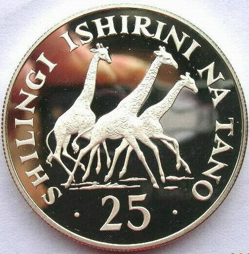 Read more about the article Tanzania 1974 Giraffe 25 Shillings Silver Coin Proof