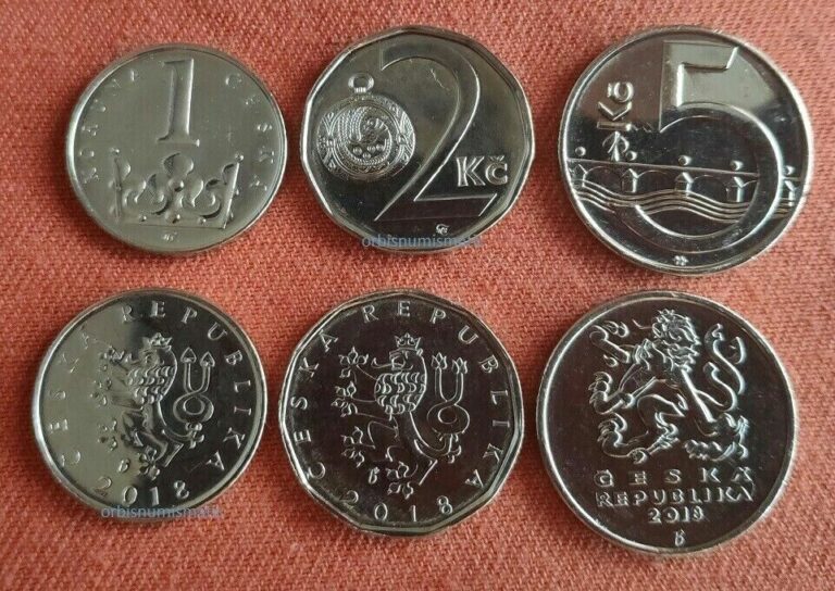 Read more about the article CZECH REPUBLIC SET OF 3 COINS 1 2 5 KORUN 2018 – UNCIRCULATED NEW MINT UNC G378