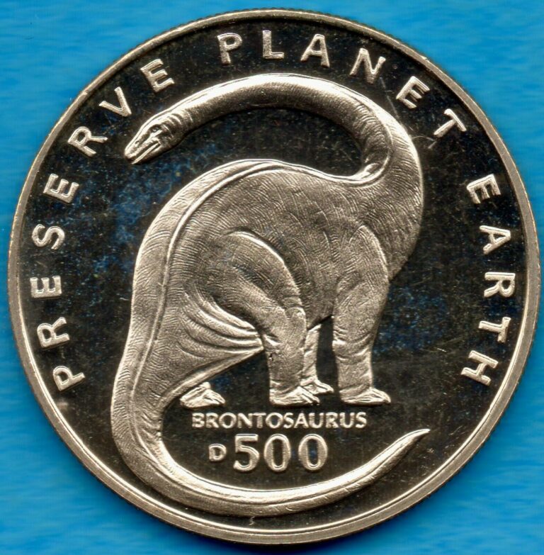 Read more about the article Bosnia And Herzegovina 1993 500 Dinara Coin – Brontosaurus Dinosaur