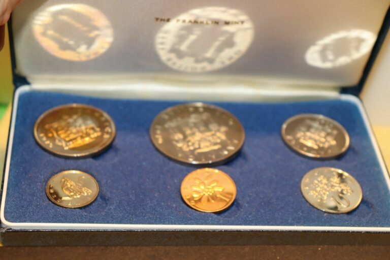 Read more about the article 1970 Coinage of Jamaica 6 Coin Proof Set Franklin Mint